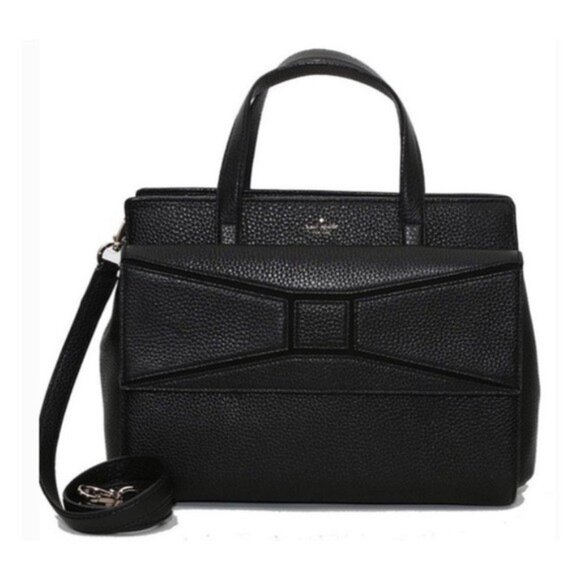 Like New Kate Spade Black Leather Francisa Bridge Place Shoulder Bag Purse - Picture 1 of 13